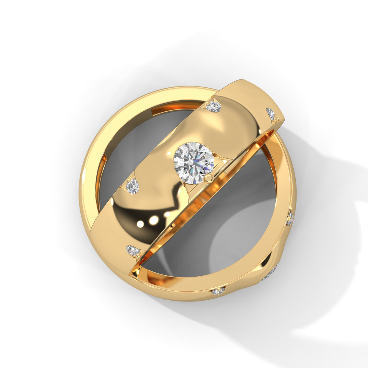 Stellar Scatter Solitaire Ring