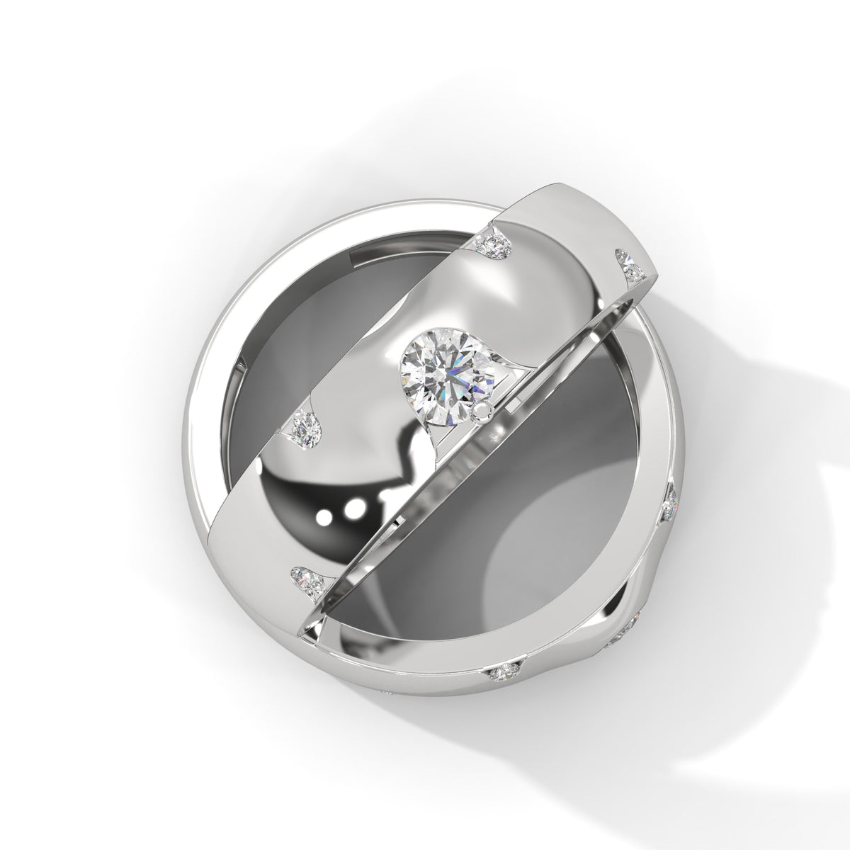 Stellar Scatter Solitaire Ring