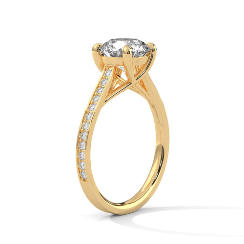 Celestial Crown Solitaire Ring
