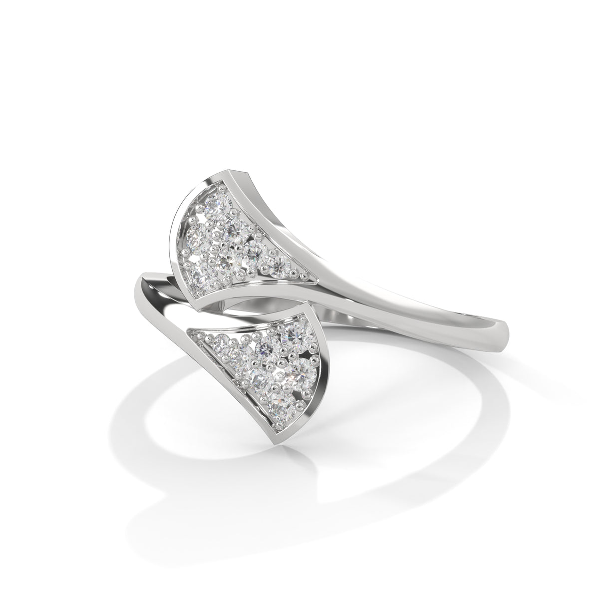 Dual Fan Bypass Diamond Ring