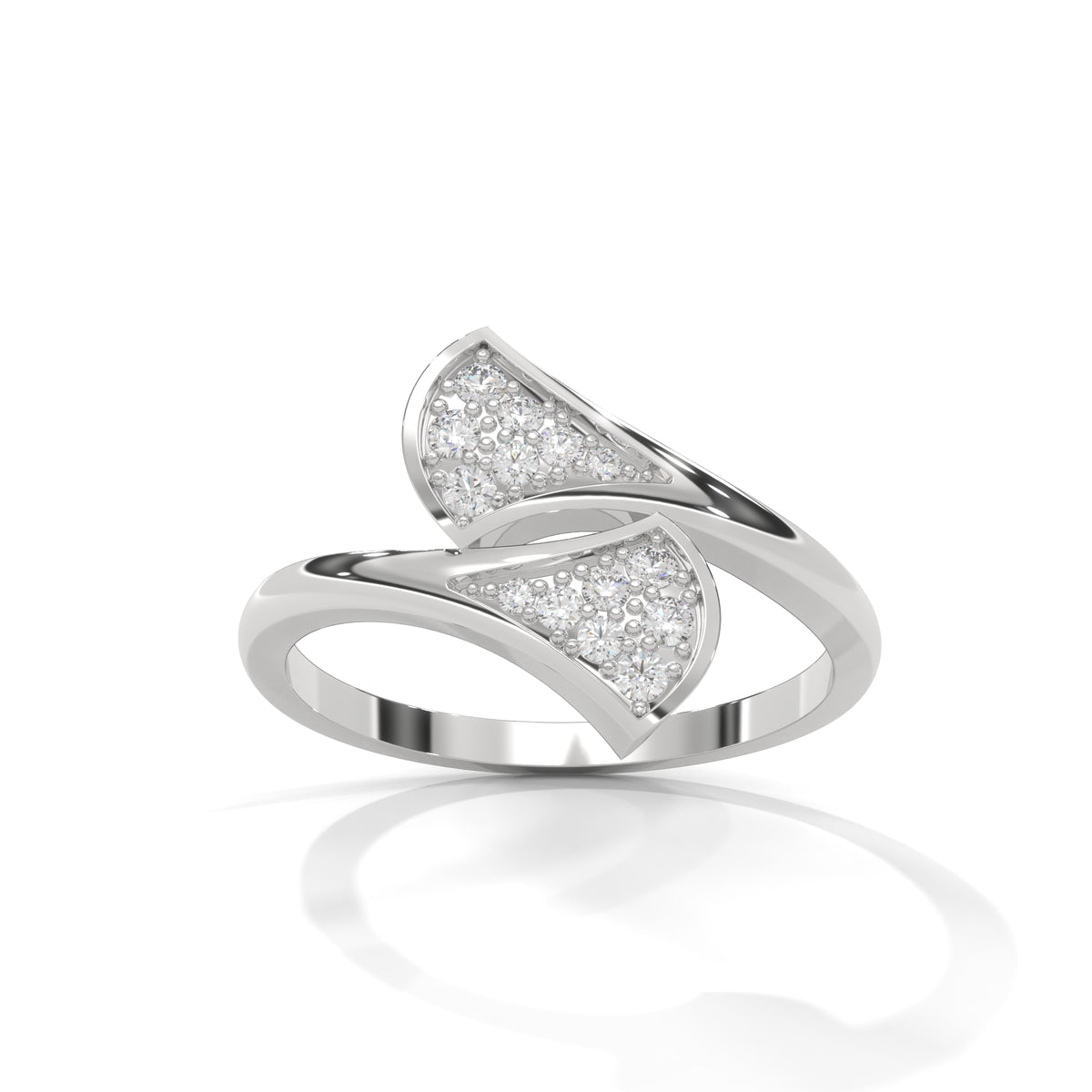Dual Fan Bypass Diamond Ring