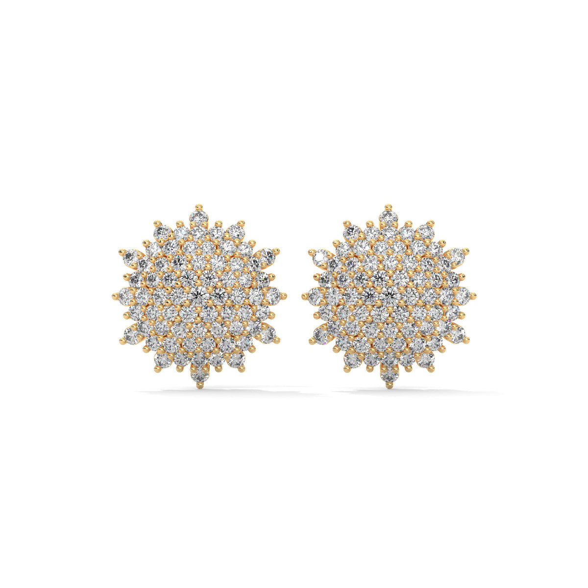 Snowflake Bloom Cluster Earrings