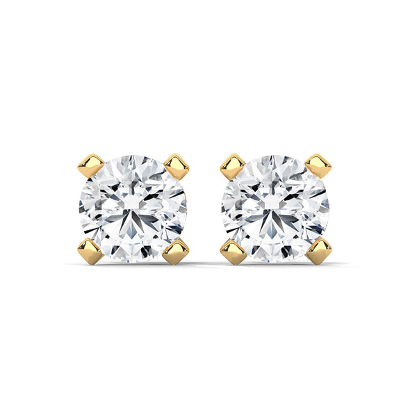 Brilliant Ice Solitaire Stud Earrings