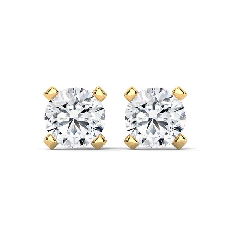Brilliant Ice Solitaire Stud Earrings