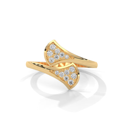 Dual Fan Bypass Diamond Ring — IGI Certified Diamond Jewellery | My Carat India