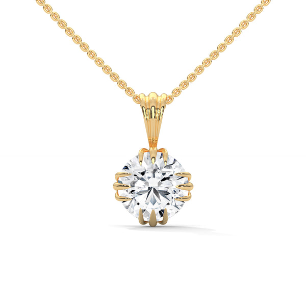 Crescent Claw Solitaire Pendant