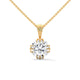Crescent Claw Solitaire Pendant