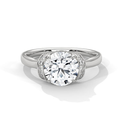 Crown Bloom Solitaire Ring — IGI Certified Diamond Jewellery | My Carat India