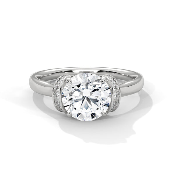 Crown Bloom Solitaire Ring