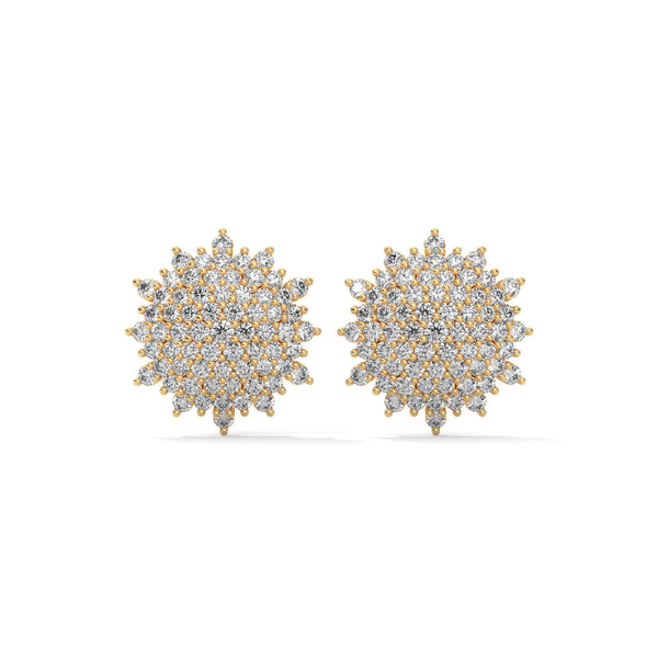 Snowflake Bloom Cluster Earrings