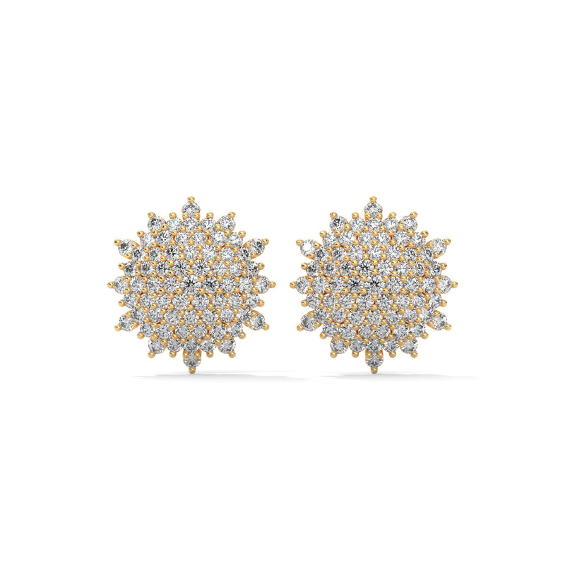 Snowflake Bloom Cluster Earrings