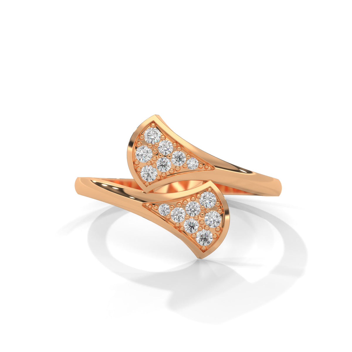 Dual Fan Bypass Diamond Ring
