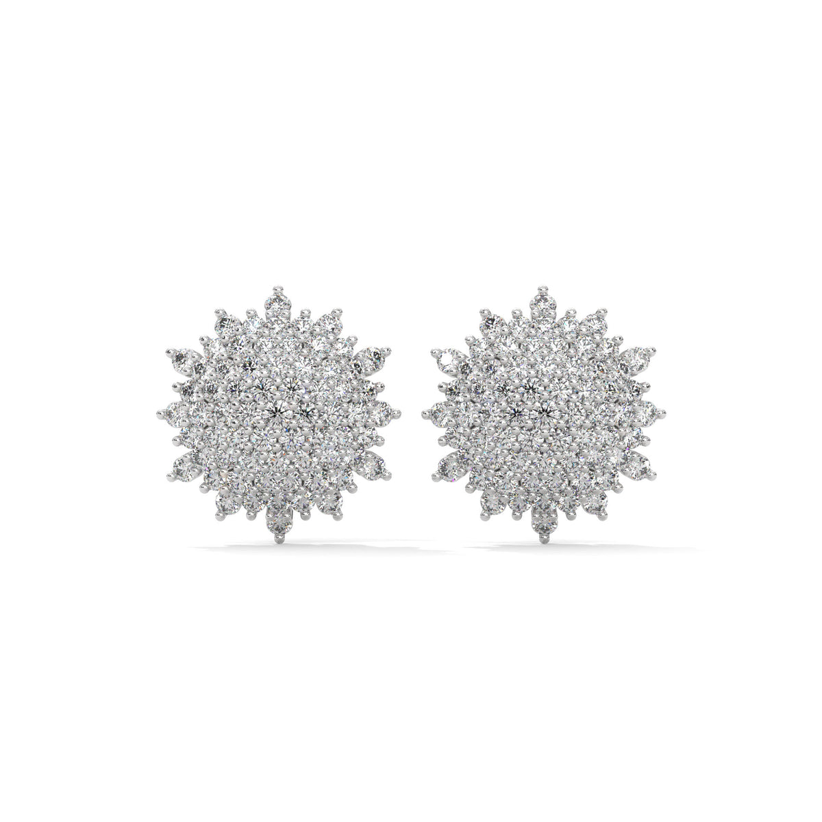 Snowflake Bloom Cluster Earrings