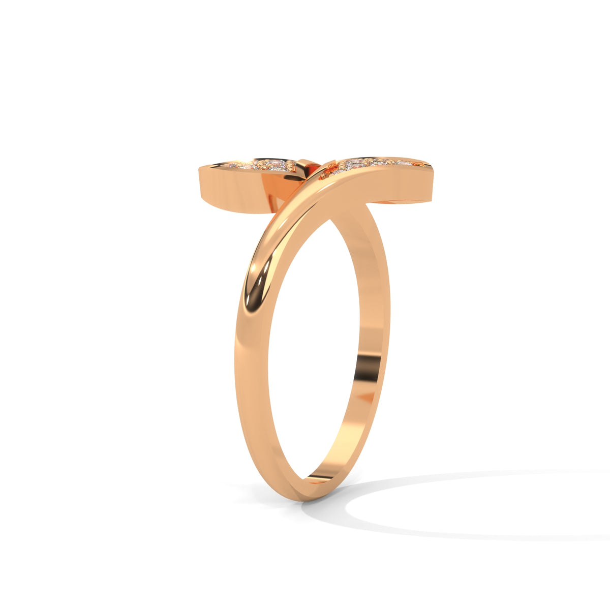 Dual Fan Bypass Diamond Ring