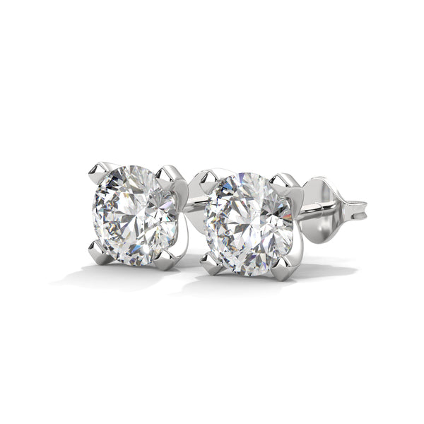 Brilliant Ice Solitaire Stud Earrings