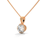 Crescent Claw Solitaire Pendant