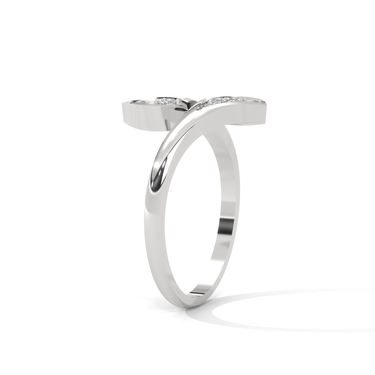 Dual Fan Bypass Diamond Ring