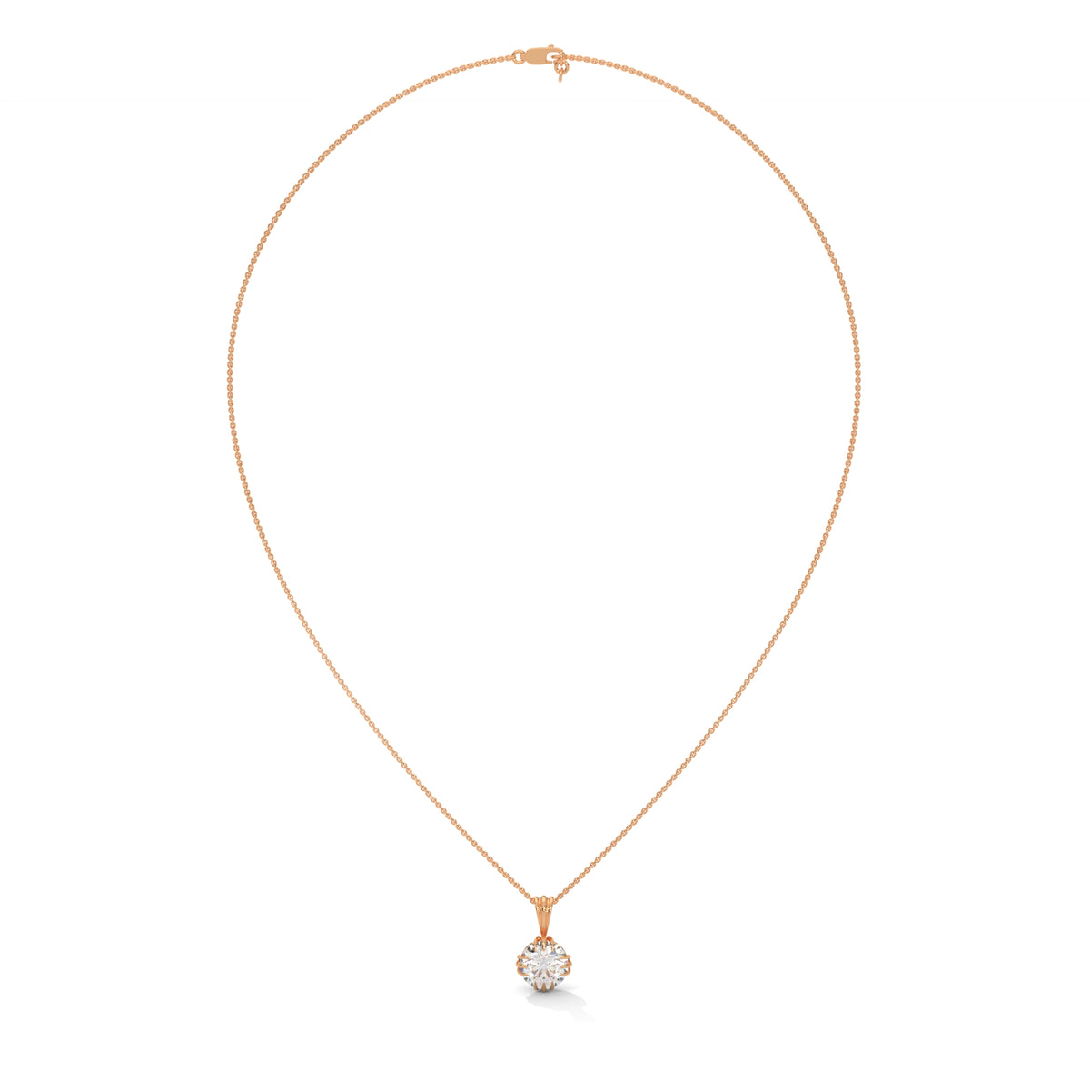 Crescent Claw Solitaire Pendant