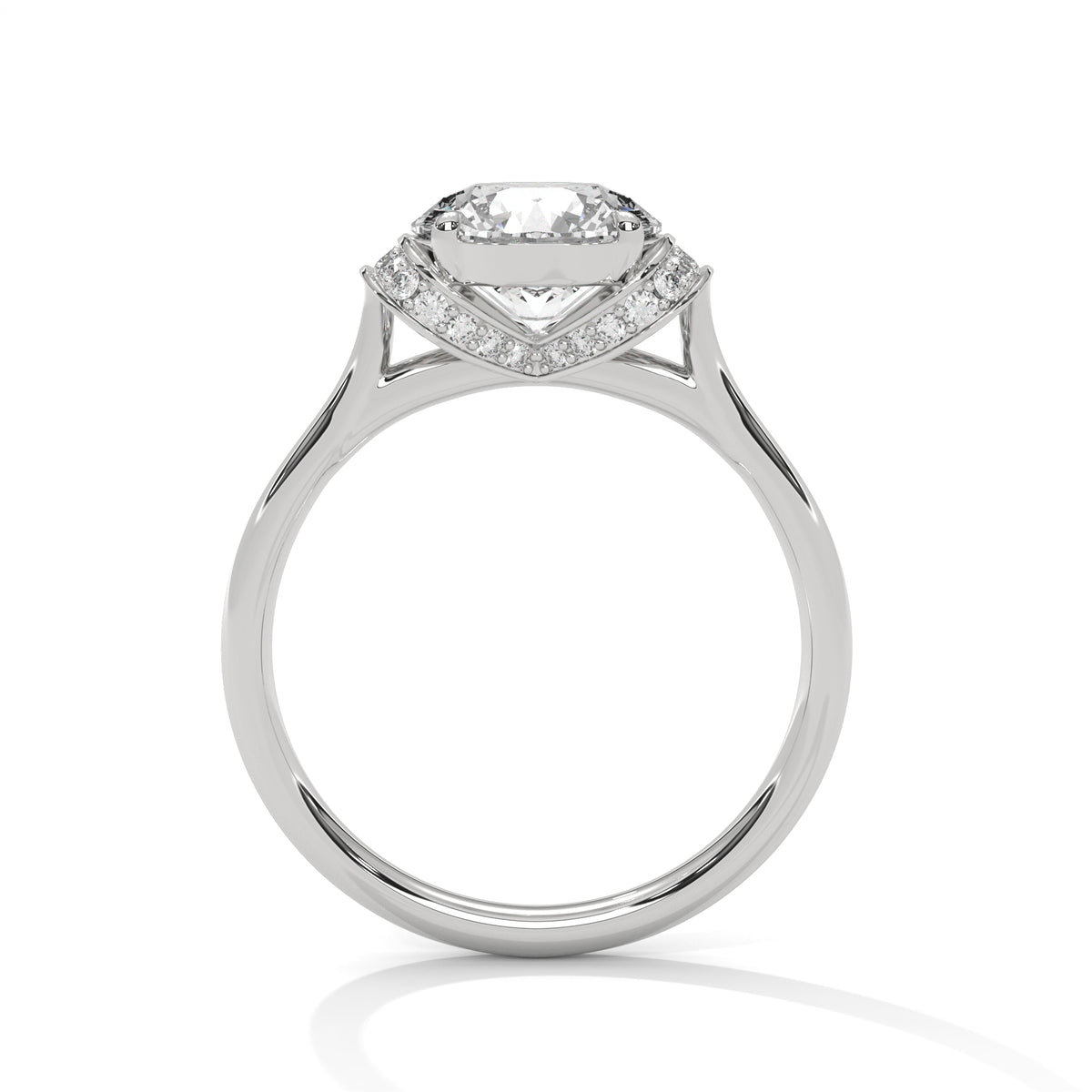 Crown Bloom Solitaire Ring