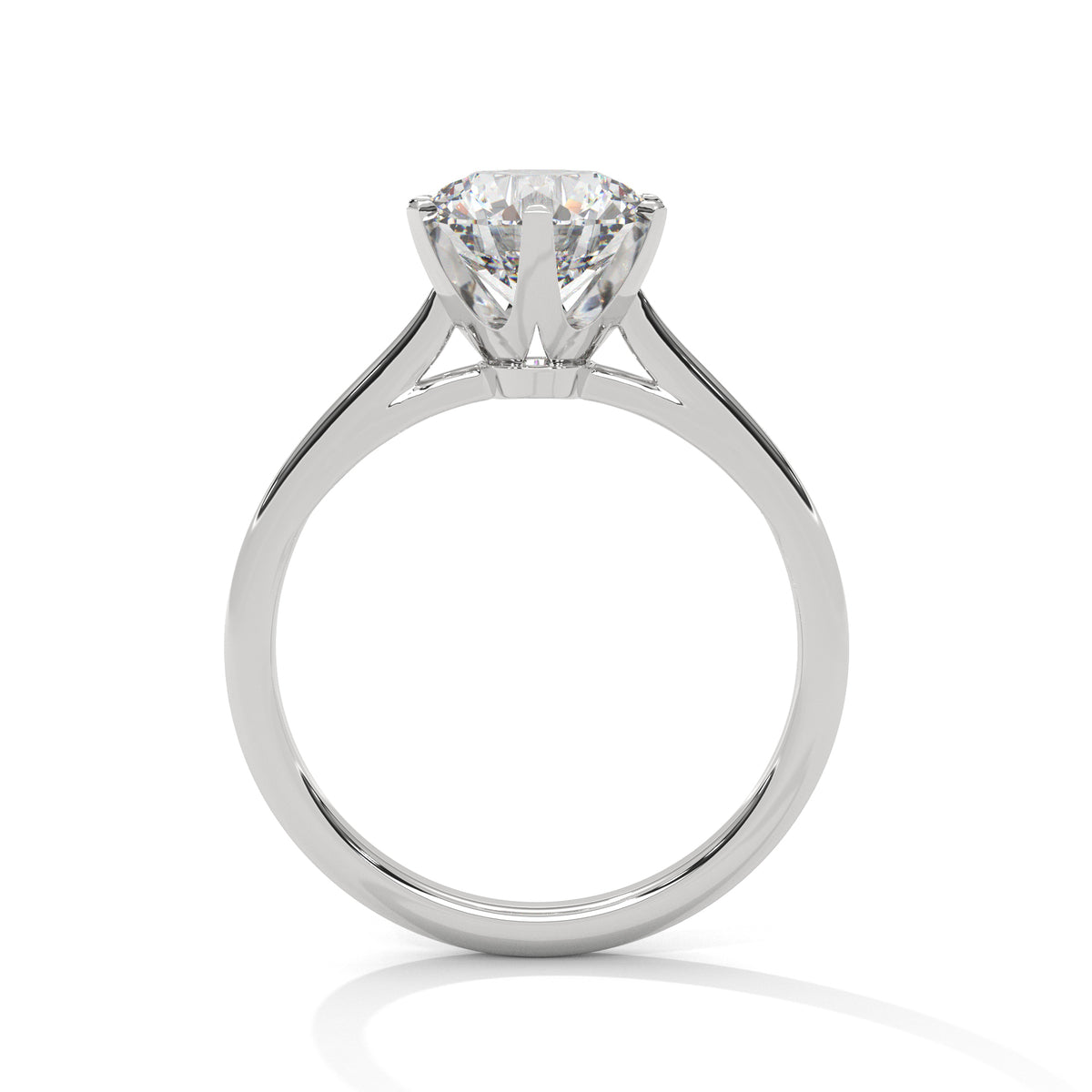 Timeless Crown Solitaire Ring