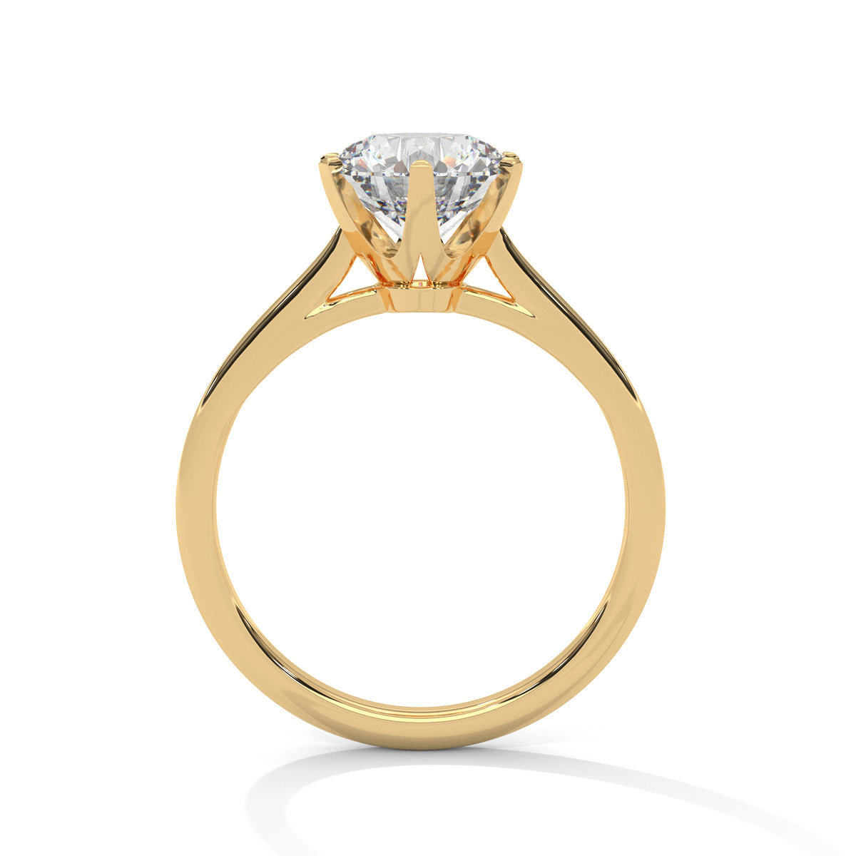 Timeless Crown Solitaire Ring