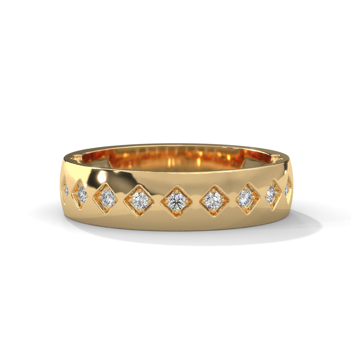 Diamond Signet Band Ring
