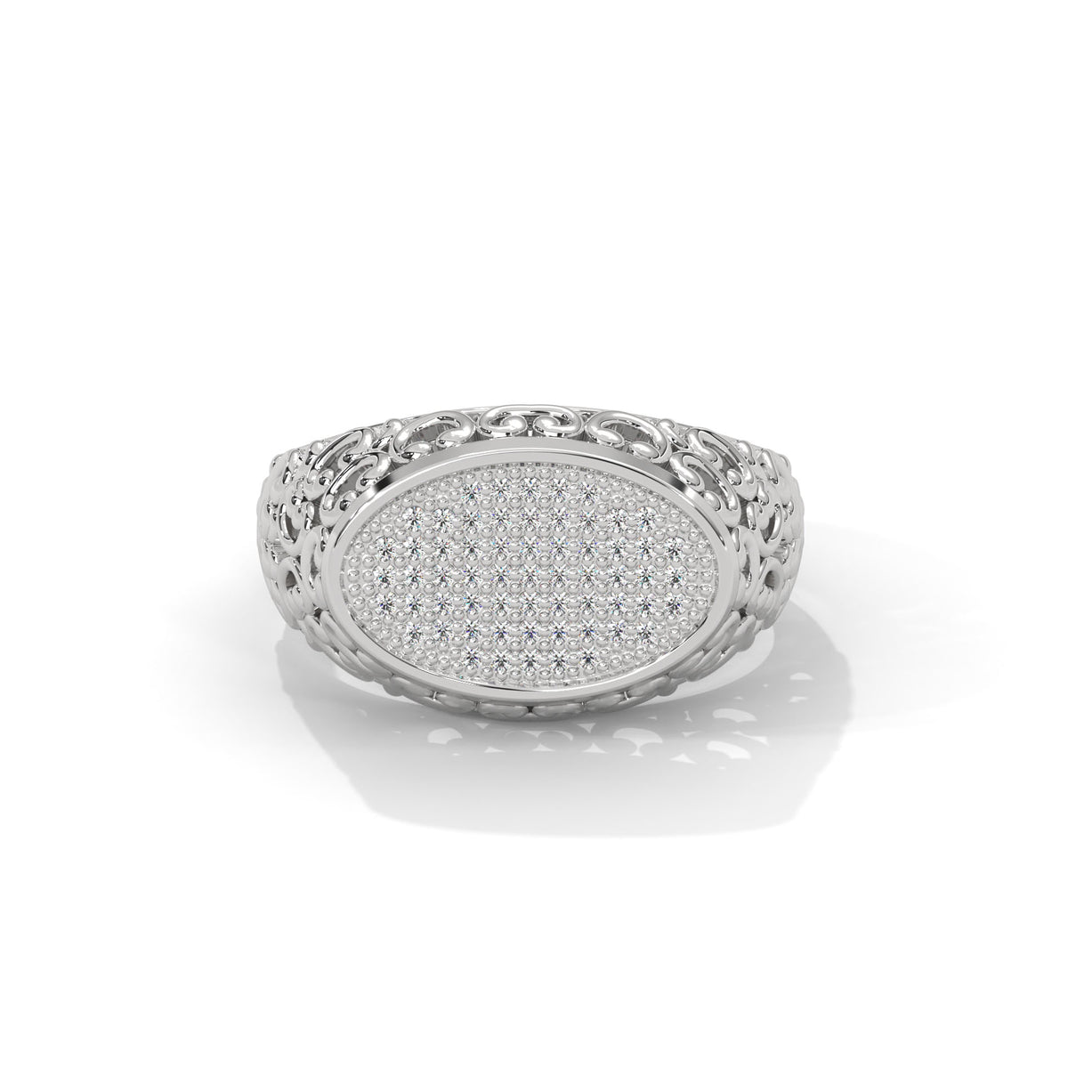 Filigree Scroll Cluster Ring