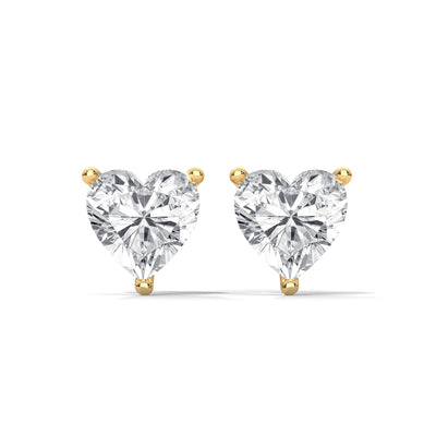 Sweetheart Solitaire Stud Earrings — IGI Certified Diamond Jewellery | My Carat India