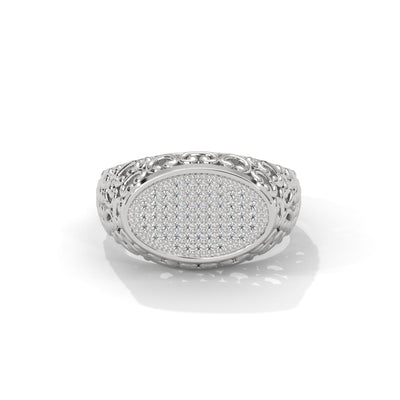 Filigree Scroll Cluster Ring — IGI Certified Diamond Jewellery | My Carat India