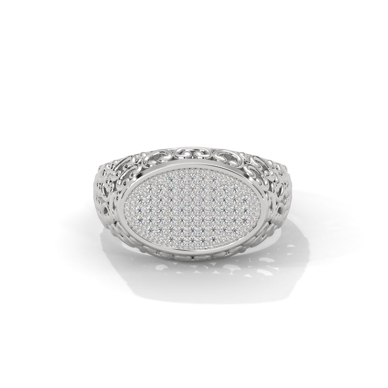 Filigree Scroll Cluster Ring