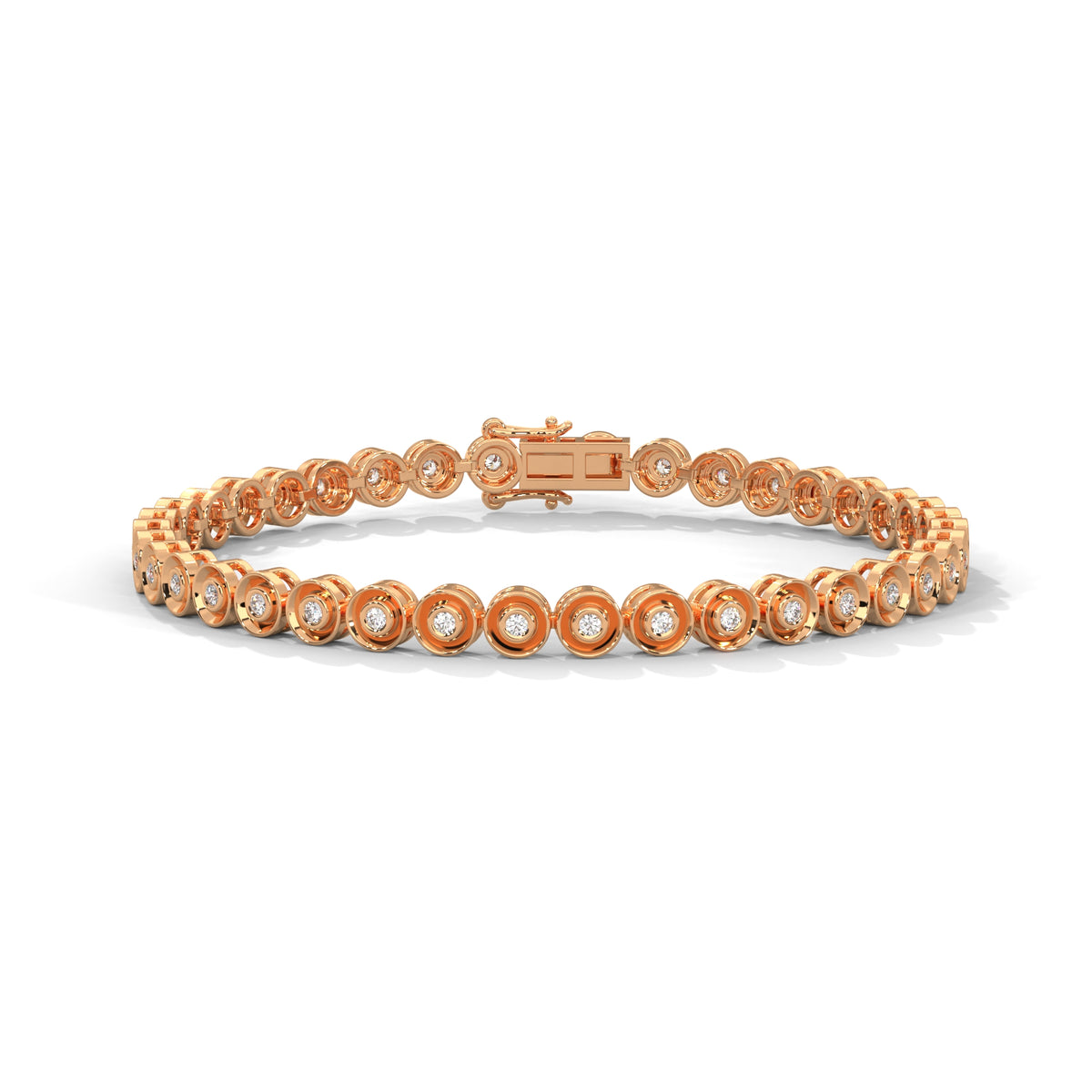 Bezel Circle Tennis Bracelet