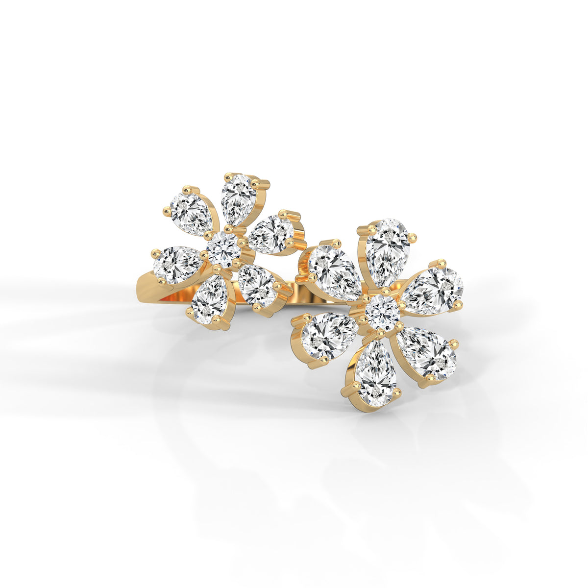 Blooming Snowflake Cluster Ring