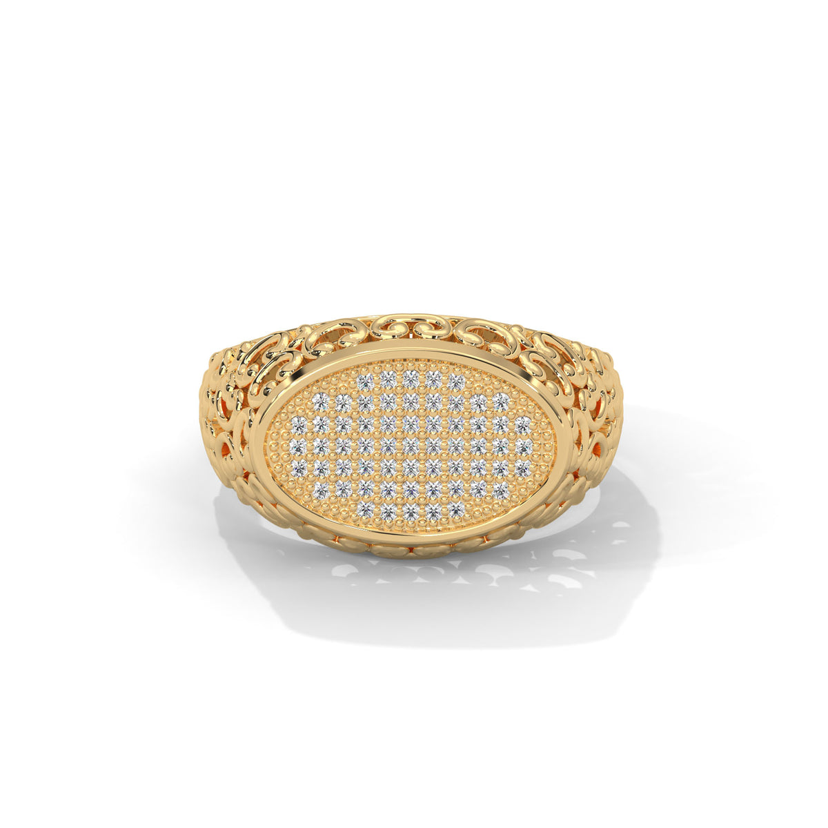 Filigree Scroll Cluster Ring
