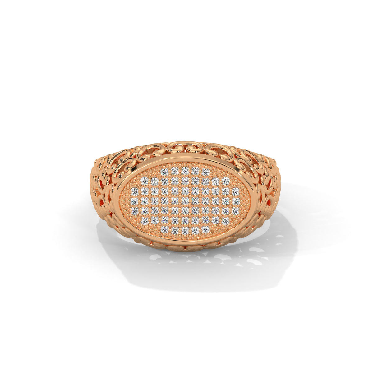 Filigree Scroll Cluster Ring