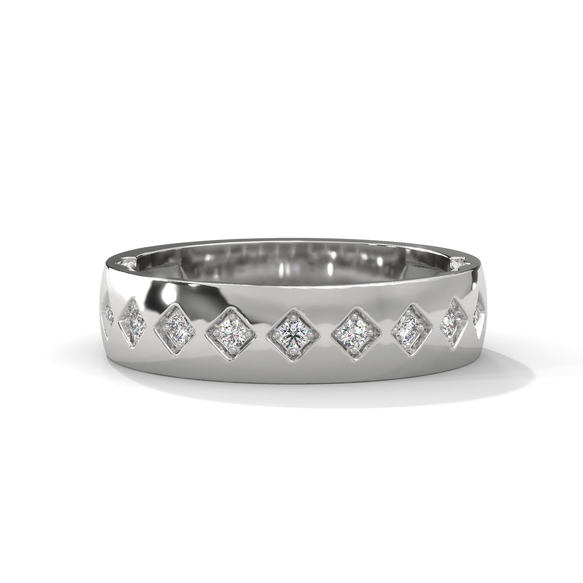 Diamond Signet Band Ring