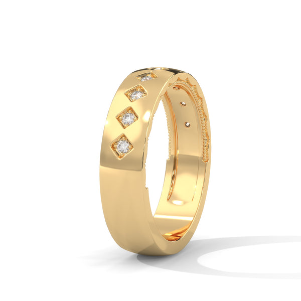 Diamond Signet Band Ring