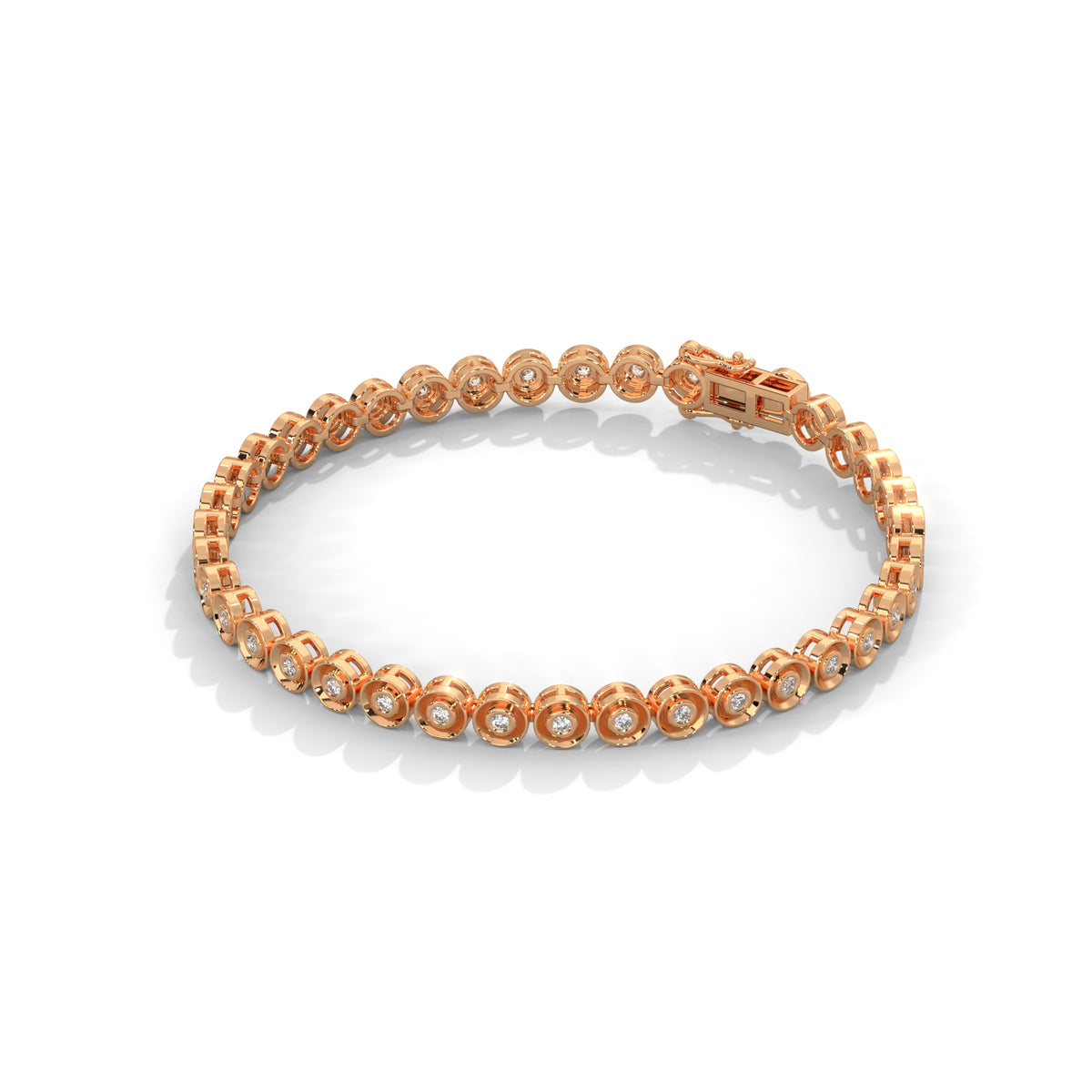 Bezel Circle Tennis Bracelet