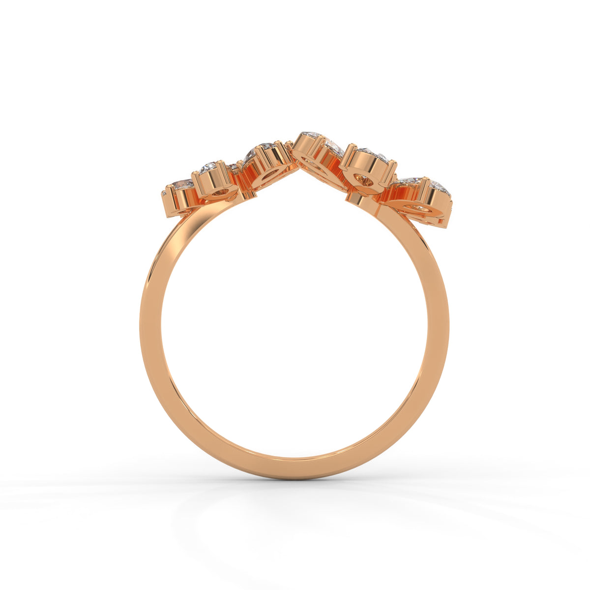 Blooming Snowflake Cluster Ring