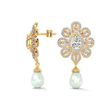 Blooming Petal Halo Dangler Earrings