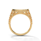 Filigree Scroll Cluster Ring