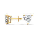 Sweetheart Solitaire Stud Earrings