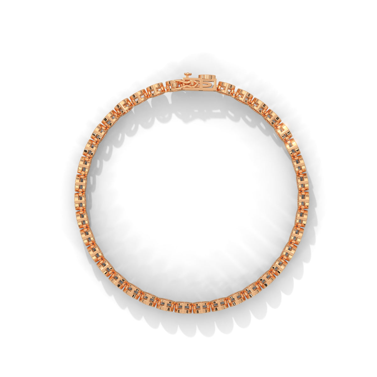 Bezel Circle Tennis Bracelet