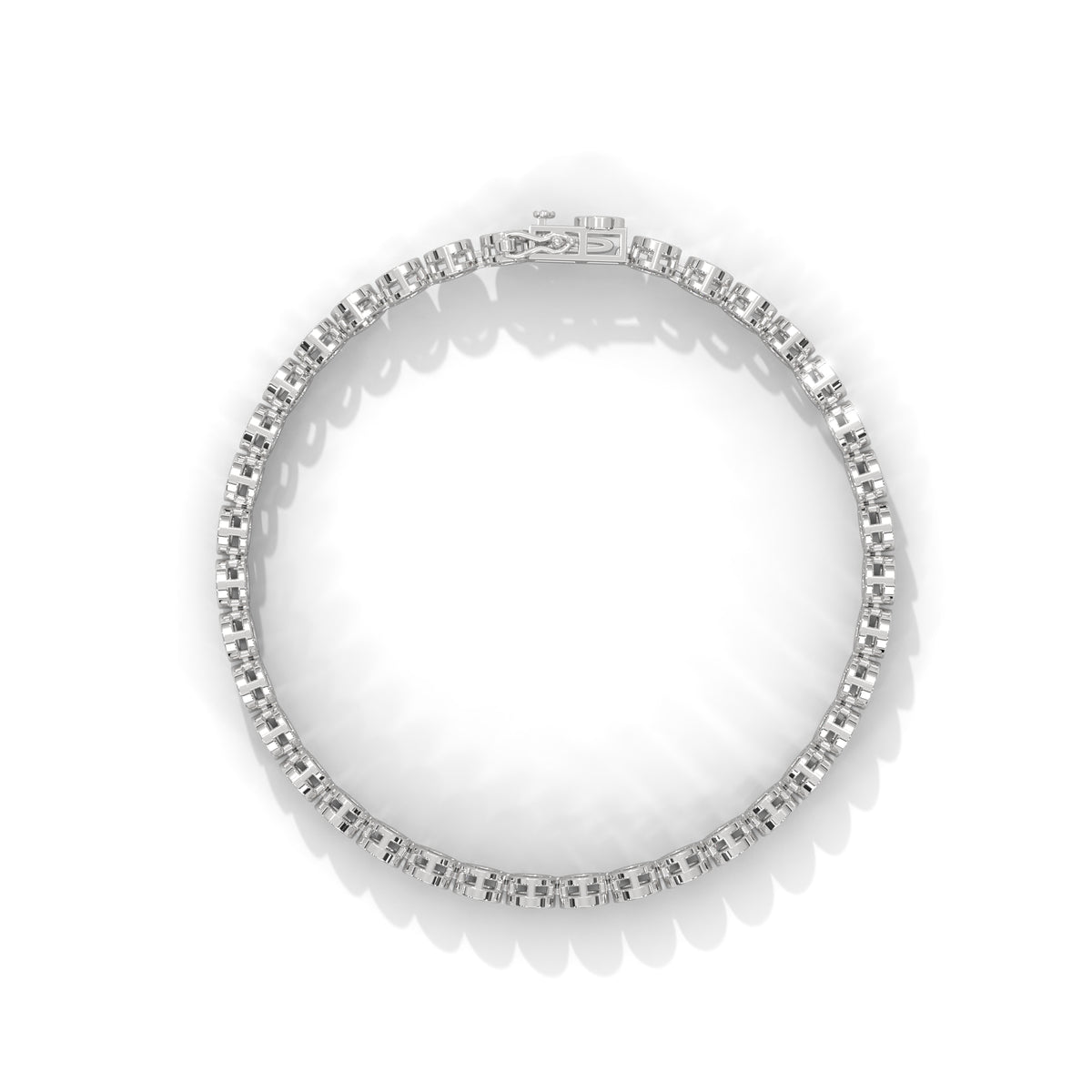 Bezel Circle Tennis Bracelet