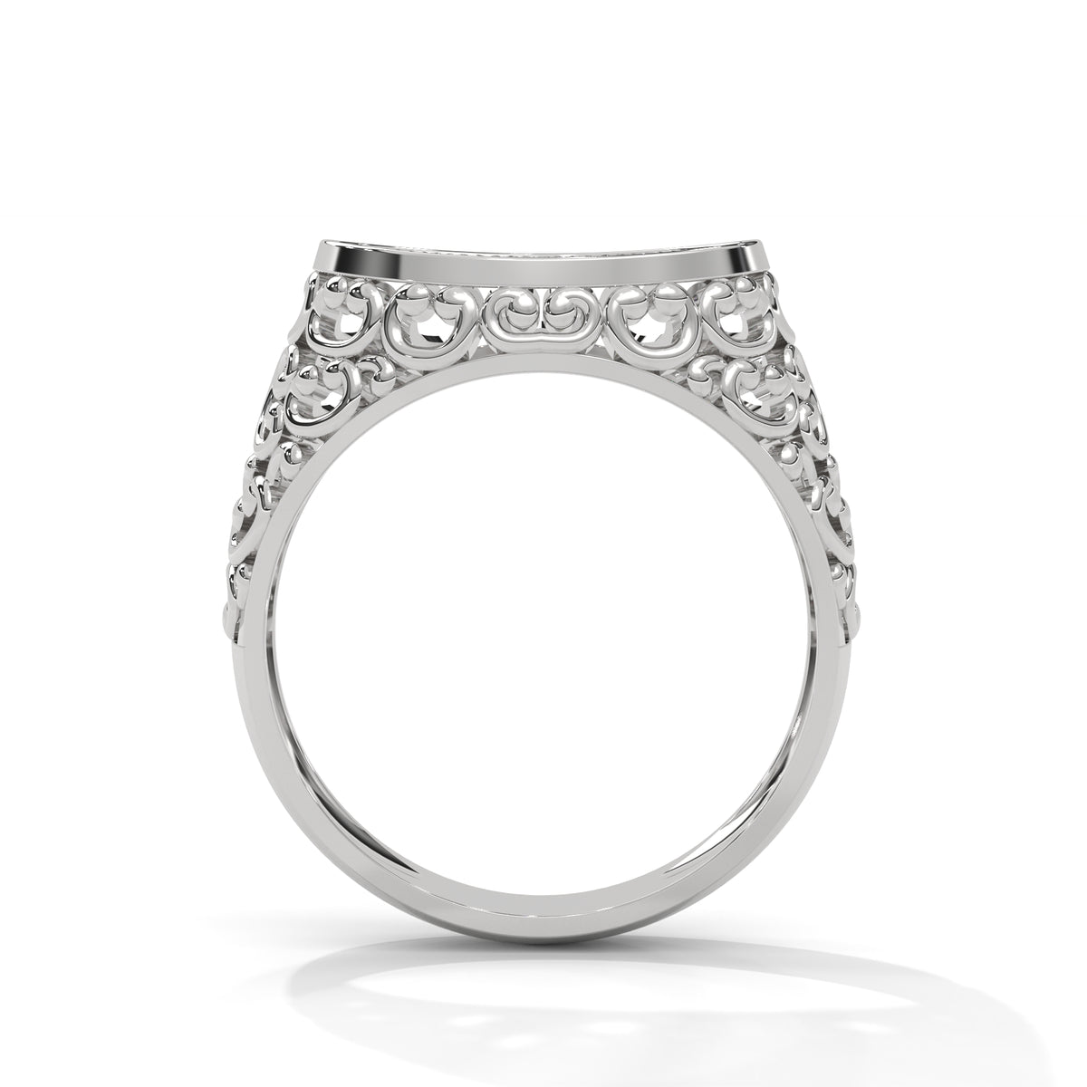 Filigree Scroll Cluster Ring