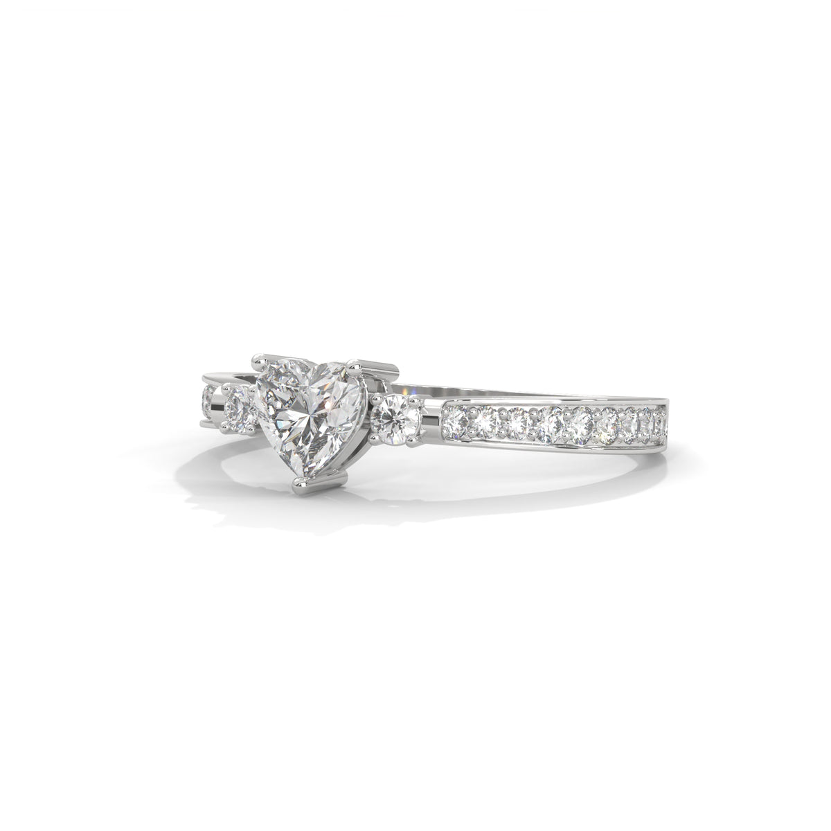 Sweetheart Bloom Solitaire Ring