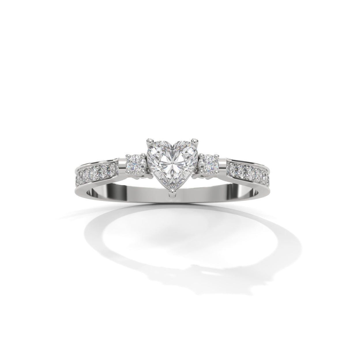 Sweetheart Bloom Solitaire Ring