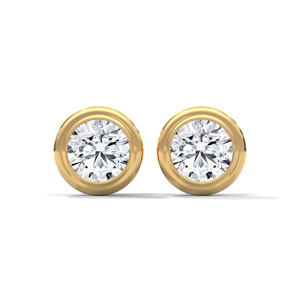 Bezel Embrace Solitaire Studs