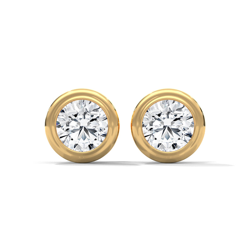 Bezel Embrace Solitaire Studs
