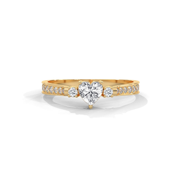 Sweetheart Bloom Solitaire Ring