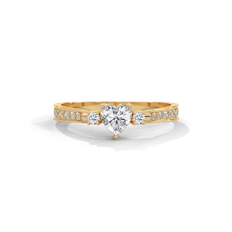 Sweetheart Bloom Solitaire Ring
